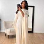 white butterfly abaya