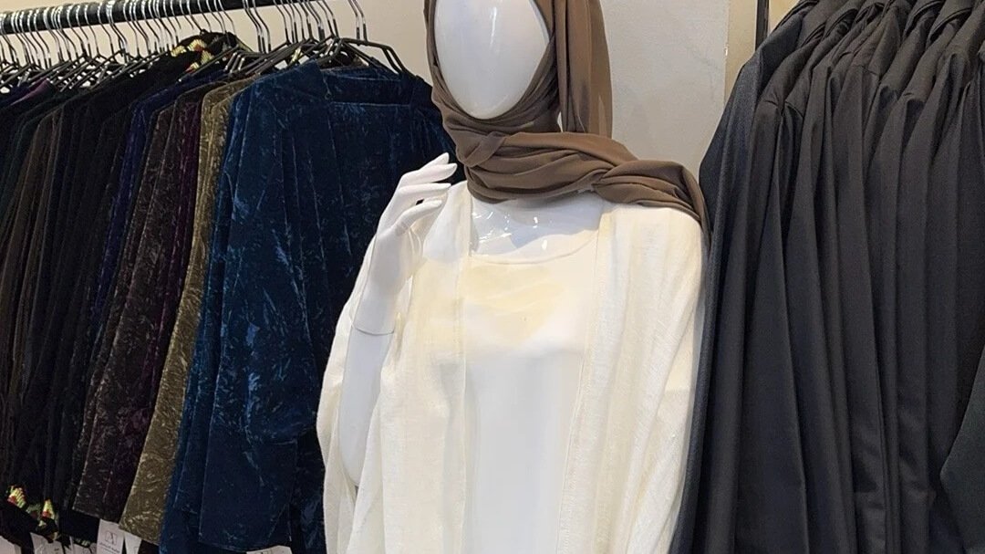 Black and white abayas