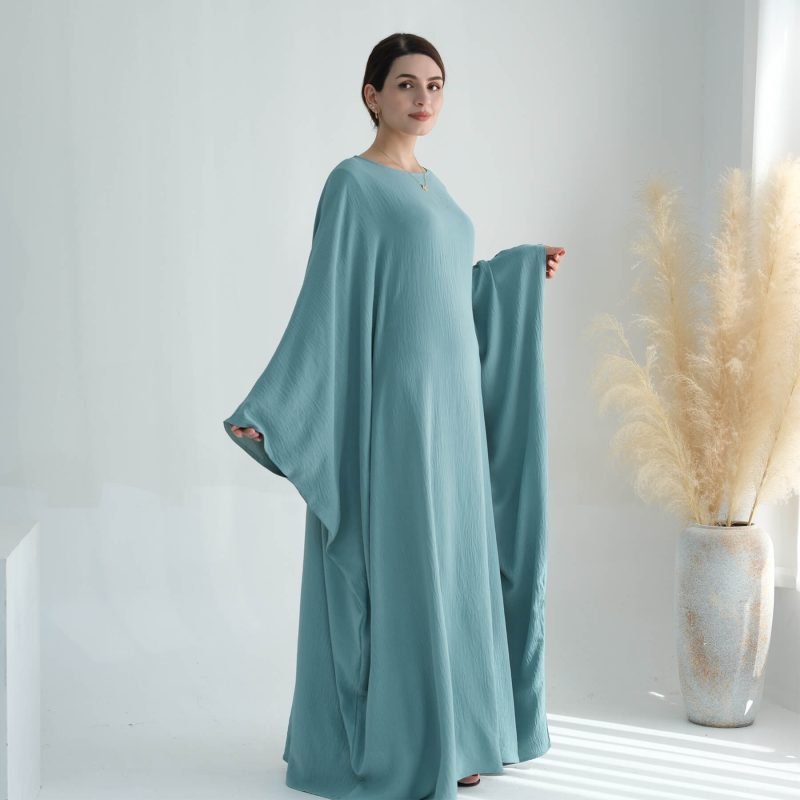 butterfly abaya green side view