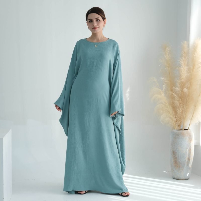 green butterfly abaya