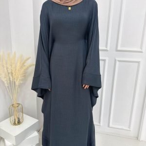 grey butterfly abaya